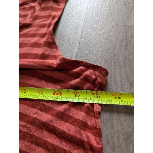 Logo Lori Goldstein Sleeveless Rust & Pink Striped Tank Top Flowy A-Line M - Picture 6 of 6